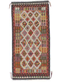  Kelim Afghan Old Style Teppe 102X209 Ekte Orientalsk Håndvevd Mørk Brun (Ull, Afghanistan)