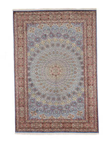  Orientalsk Kashmir Ren Silke Teppe Teppe 188X278 Brun/Mørk Rød (Silke, India)