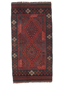  Afghan Vintage Kelim Teppe 92X180 Ekte Orientalsk Håndvevd Teppeløpere Svart/Mørk Brun (Ull, Afghanistan)