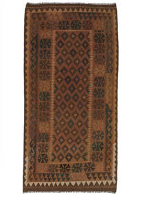  Afghan Vintage Kelim Teppe 99X204 Ekte Orientalsk Håndvevd Svart/Brun (Ull, )