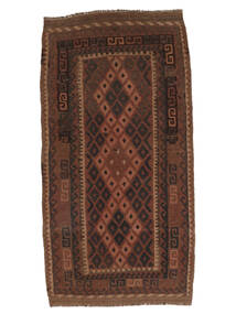  Afghan Vintage Kelim Teppe 106X210 Ekte Orientalsk Håndvevd Svart/Brun (Ull, )