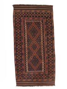  Afghan Vintage Kelim Teppe 98X198 Ekte Orientalsk Håndvevd Svart/Mørk Brun (Ull, Afghanistan)