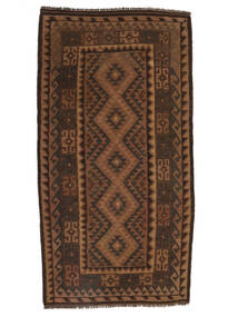  Afghan Vintage Kelim Teppe 104X206 Ekte Orientalsk Håndvevd Svart/Mørk Brun (Ull, Afghanistan)