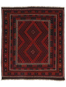  Afghan Vintage Kelim Teppe 256X298 Ekte Orientalsk Håndvevd Svart/Mørk Rød Stort (Ull, Afghanistan)