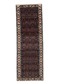  Persisk Hamadan Teppe Teppe 104X305 Teppeløpere Svart/Mørk Rød (Ull, Persia/Iran)
