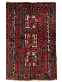  Shiraz Teppe 135X205 Ekte Orientalsk Håndknyttet Svart/Mørk Rød (Ull, Persia/Iran)