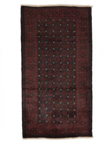  Beluch Teppe 107X193 Ekte Orientalsk Håndknyttet Svart (Ull, Persia/Iran)