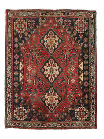  Shiraz Teppe 125X164 Ekte Orientalsk Håndknyttet Svart/Mørk Brun (Ull, Persia/Iran)
