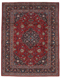  Keshan Teppe 315X408 Ekte Orientalsk Håndknyttet Svart/Mørk Brun Stort (Ull, Persia/Iran)