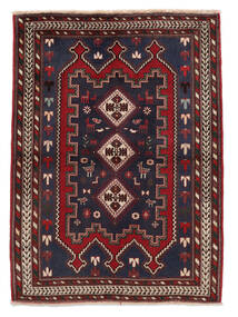  Afshar Teppe 112X155 Ekte Orientalsk Håndknyttet Svart/Mørk Rød (Ull, )