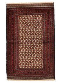  Beluch Teppe 100X140 Ekte Orientalsk Håndknyttet Svart, Mørk Rød (Ull, Persia/Iran)