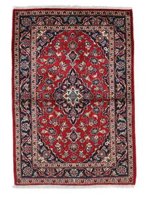  Keshan Teppe 105X150 Ekte Orientalsk Håndknyttet Svart/Mørk Rød (Ull, Persia/Iran)