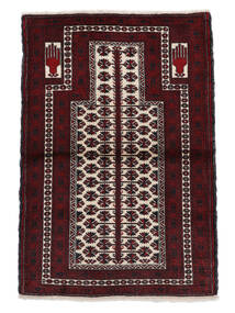  Beluch Teppe 100X146 Ekte Orientalsk Håndknyttet Svart (Ull, Persia/Iran)