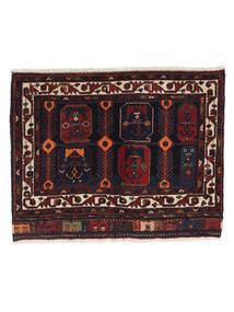  Afshar/Sirjan Teppe 65X96 Ekte Orientalsk Håndknyttet Svart, Mørk Rød (Ull, Persia/Iran)