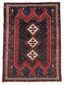  Afshar Teppe 130X180 Ekte Orientalsk Håndknyttet Svart/Mørk Rød (Ull, )