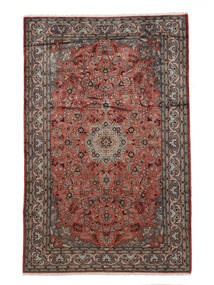  Sarough Teppe 210X325 Ekte Orientalsk Håndknyttet Mørk Brun/Svart (Ull, Persia/Iran)