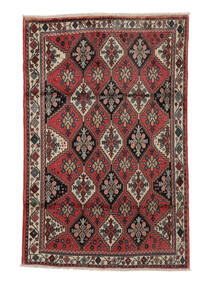  Afshar Shahre Babak Teppe 115X180 Ekte Orientalsk Håndknyttet Svart/Mørk Rød (Ull, )