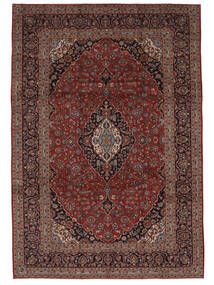  Keshan Teppe 254X367 Ekte Orientalsk Håndknyttet Svart, Mørk Rød Stort (Ull, Persia/Iran)
