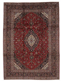  Keshan Teppe 255X355 Ekte Orientalsk Håndknyttet Svart/Mørk Brun Stort (Ull, Persia/Iran)