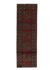  Afghan Teppe 78X242 Ekte Orientalsk Håndknyttet Teppeløpere Svart (Ull, Afghanistan)
