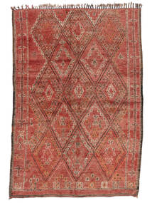  Berber Moroccan - Mid Atlas Vintage Teppe 181X255 Ekte Moderne Håndknyttet Mørk Rød/Brun (Ull, )
