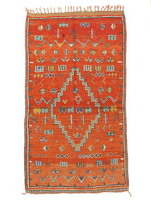  Berber Moroccan - Mid Atlas Vintage Teppe 133X240 Ekte Moderne Håndknyttet Mørk Rød/Rød (Ull, )
