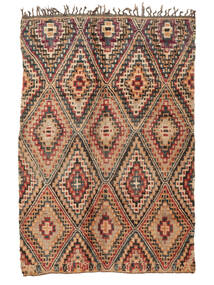  Berber Moroccan - Mid Atlas Vintage Teppe 205X300 Ekte Moderne Håndknyttet Brun/Svart (Ull, )