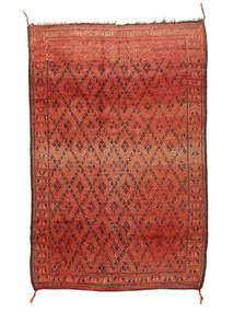  Berber Moroccan - Mid Atlas Vintage Teppe 197X296 Ekte Moderne Håndknyttet Mørk Rød/Rød (Ull, )
