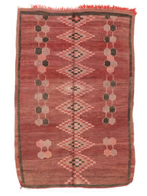  Berber Moroccan - Mid Atlas Vintage Teppe 130X190 Ekte Moderne Håndknyttet Mørk Rød/Rød (Ull, )