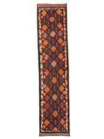  Herki Teppe 86X366 Ekte Orientalsk Håndknyttet Teppeløpere Svart/Mørk Rød (Ull, )