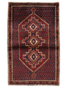  Afshar Shahre Babak Teppe 76X125 Ekte Orientalsk Håndknyttet Svart/Mørk Rød (Ull, )