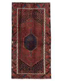 Hamadan Teppe Teppe 100X193 Svart/Mørk Rød (Ull, Persia/Iran)