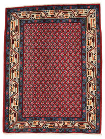  Sarough Mir Teppe 70X92 Ekte Orientalsk Håndknyttet Svart/Mørk Rød (Ull, )