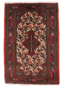  Orientalsk Asadabad Teppe 64X94 Svart/Mørk Rød (Ull, Persia/Iran)