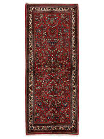 84X203 Sarough Teppe Teppe Orientalsk Teppeløpere Svart/Mørk Rød (Ull, Persia/Iran)