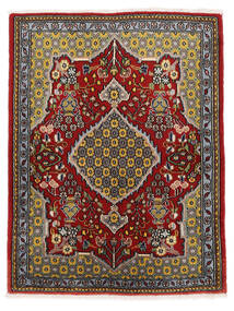 62X81 Golpayegan Teppe Orientalsk Svart/Mørk Rød (Ull, Persia/Iran)