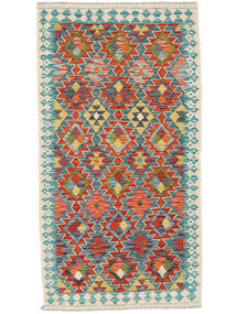  Kelim Afghan Old Style Teppe 103X197 Mørk Grå/Grønn 