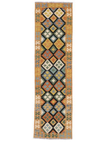  Orientalsk Kelim Afghan Old Style Teppe Teppe 81X289 Teppeløpere Brun/Oransje (Ull, Afghanistan)