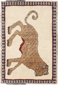 Kashghai Old Figur/Bilde Teppe 97X144 Beige/Brun (Ull, Persia)