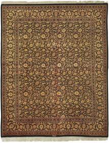  Orientalsk Ghom Silke Teppe 195X247 Brun/Svart (Silke, Persia)