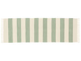 Cotton stripe Teppe - Mintgrønn